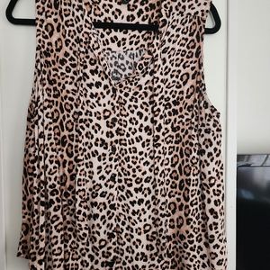 Womens leopard print dressy tank